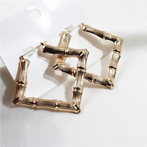 Large gold tone bamboo square
