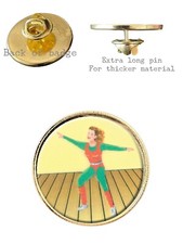 Keep Fit Dancing (C) 26mm Metal Lapel Domed Pin Badge