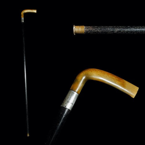 Antique horn silver ebonised - antique,