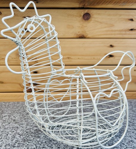 Wire hen egg basket - hen,