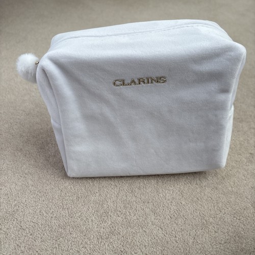 Clarins white faux velvet - clarins,