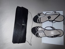ladies Evening shoes size 8 with matching handbag