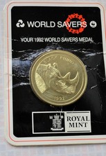 1992 world savers medal - world,
