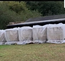 HAY 5FT STRAW BIG ROUND BALE COVER OPT BUNGEE TIDY BAG PLASTIC WATERPROOF NETS