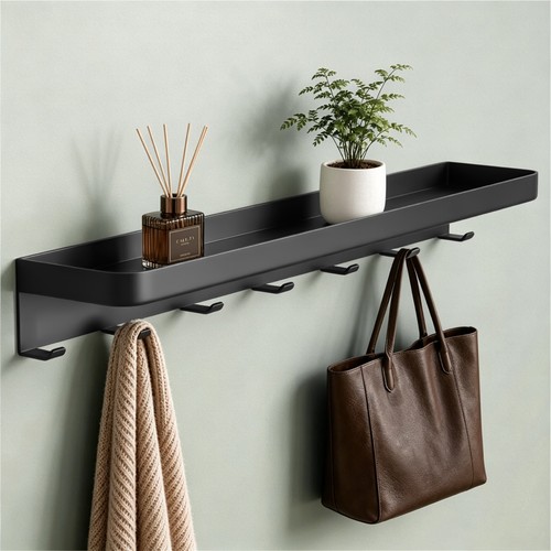Wall mounted coat rack with - wall,
