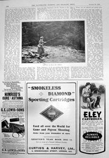 Old Lady Fishing Rod River Eley Cartridges Himrods Cure Asthma 1910 20th