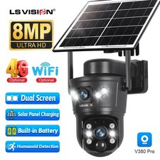 House & Garden Security Camera Wi-Fi / 4G Solar Power Night Vision 360° 4K Video