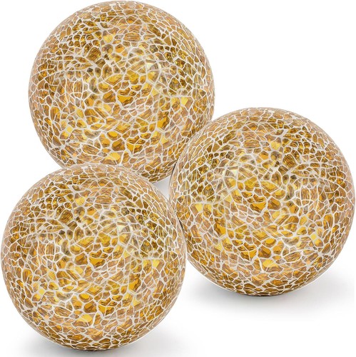 3pcs gold decorative balls - gold,