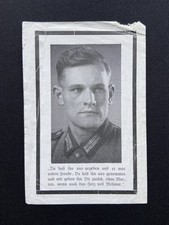 Ww2 german sterbebild - german, memorial