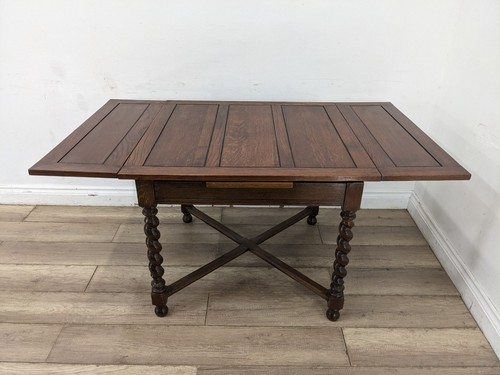 Dining table vintage dark oak - dining,
