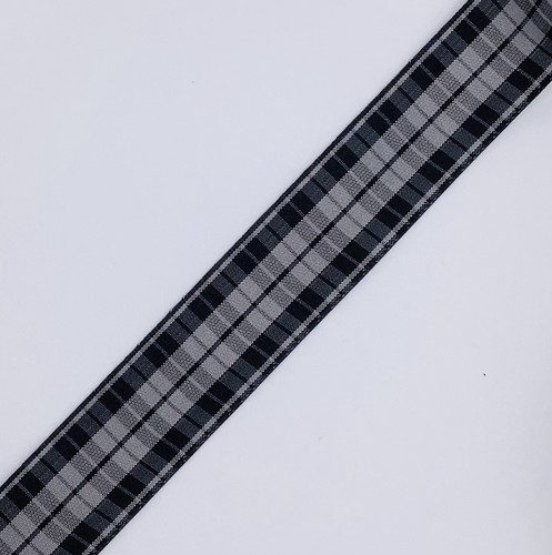Highland black grey tartan - &,