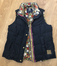 Harvey & Jones Women's Blue Padded Sleeveless Zip Up Casual Gilet Jacket Size 10