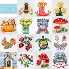 Trimits Counted Cross Stitch Kit Kits - Beautiful Designs - Fun Craft Gift