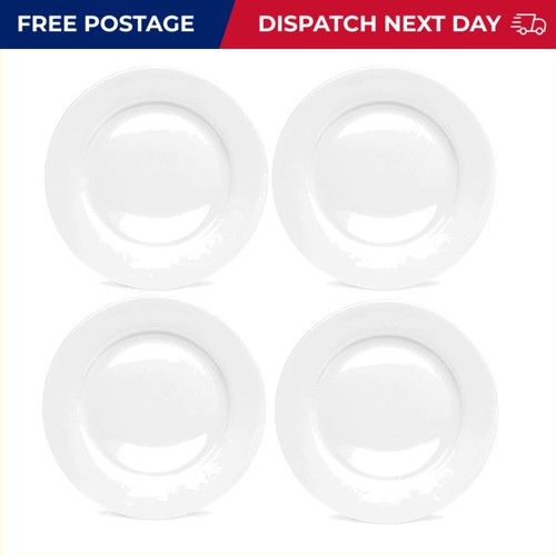 Stylish white dinner plates - white,
