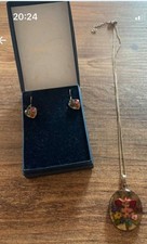 Pressed Flowers Pendant And