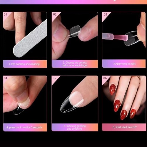 120pcs clear full cover nail - 120pcs,