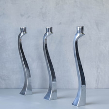 Trio of vintage aluminium