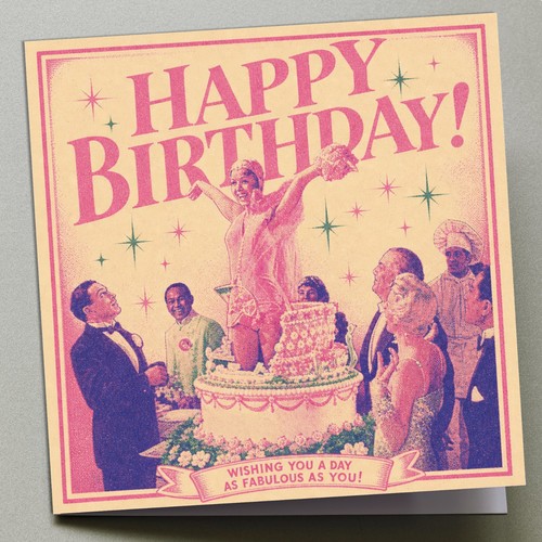 Birthday card singin in the - -,