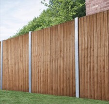 5 Pack Forest 6ft x 6ft Closeboard Fence Pane Brown Pressure Treated (5 Panels) 