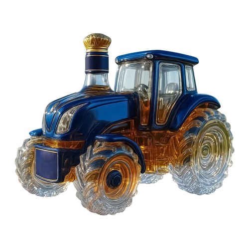 Whiskey bottle funny tractor - bottle,