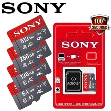 Sony Micro SD Memory Card 512GB/256GB/128GB/64GB TF U1 A1 Class 10, 100MB/s