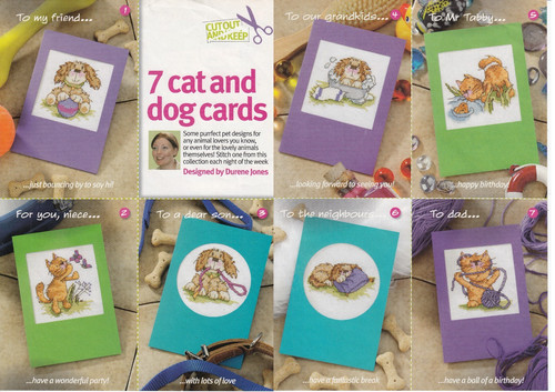 Cat dog cards - dog, cards~cross