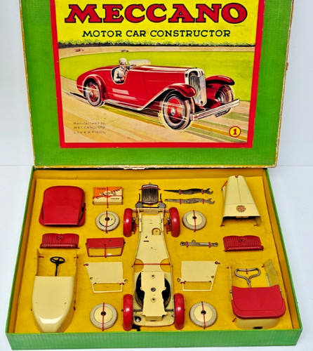 Meccano motor car - motor, constructor