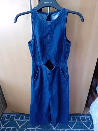 Topshop blue denim midi - topshop,