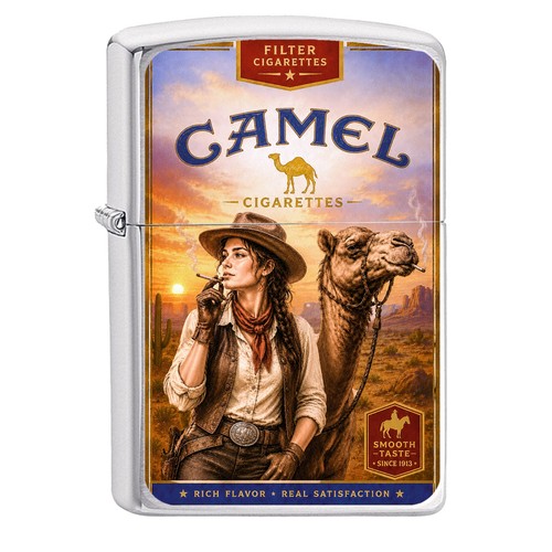 Camel zippo cowgirl - cowgirl, lighter