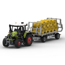 Extendable Farm Tractor with Bale Trailer 1750 Pieces Construction Toys Set