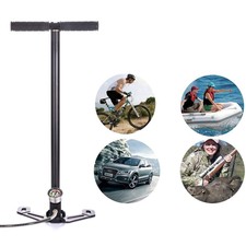 4500psi 3 Stage Air Gun Rifle PCP Stirrup Charging Hand Pump w/ Valve Gauge Hose