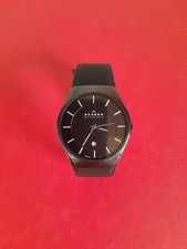 Skagen Men,s Denmark Titanium Black Mesh Band Analogue Dial Watch Working