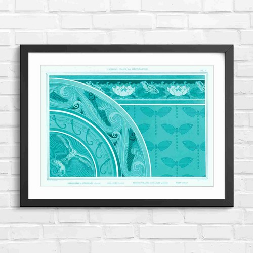 Vintage art nouveau animal - vintage,