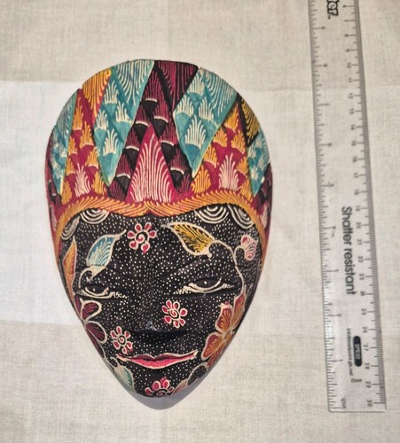 Mask hand carved indonesian - hand-carved,