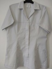 Grey Stripe Nurse Dental Carer Scrub/Tops . { Size 88 cm 34 Inches }