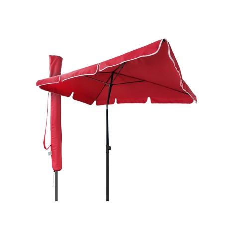 Red patio sun umbrella - sun,