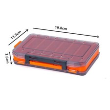 Portable Double Sided 14 Compartment Fishing Lure Bait Tackle Storage Box Large