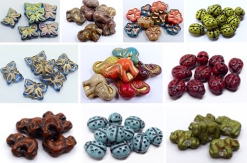 Czech glass animal beads - animal,