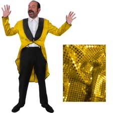 MENS SEQUIN TAILCOAT DANCE TROUPE SCHOOL SHOWMAN COSTUME FANCY DRESS XS-XXL