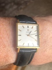 Omega vintage 1970s automatic with black leather strap. model (Serviced 2025)