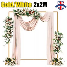 2x2m Wedding Backdrop Stand Pipe Stage Flower Rack Arch Iron Party Door 2 Colors