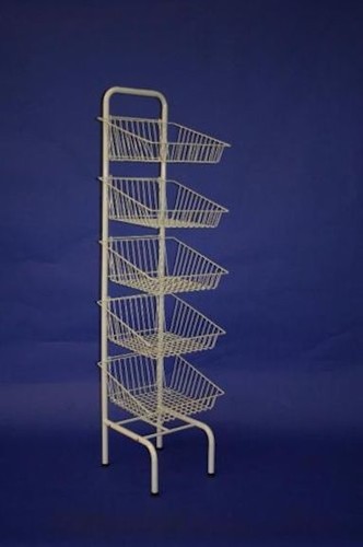 White stacking basket - 5,