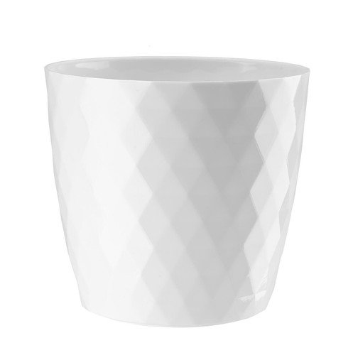 White crystal round - round, plastic
