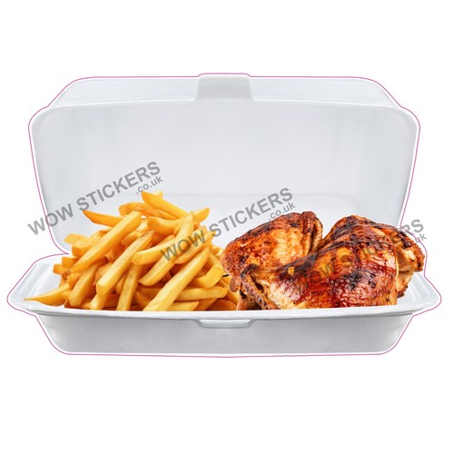 Chicken and chips takeaway - chips, in