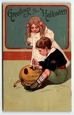 Halloween Greetings Postcard