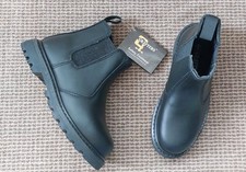 NEW Leather GRAFTERS M539 Chelsea Slip On Safety Ankle Boots Shoes Size 5