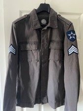 Pretty Green Mens Grey Military John Lennon Shirt