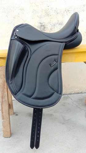 Leather dressage monoflap - dressage,