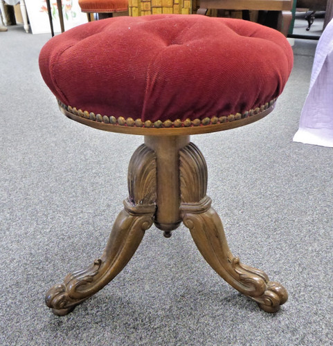 Vintage wooden carved - carved, circular