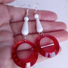 Mod FACETED Hoop Dangle DROP